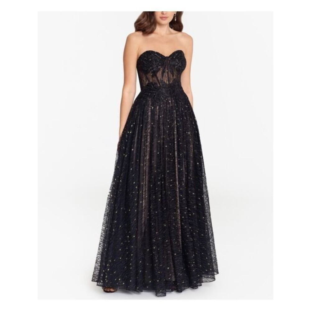 Betsy & Adam Strapless Tulle Ball Gown